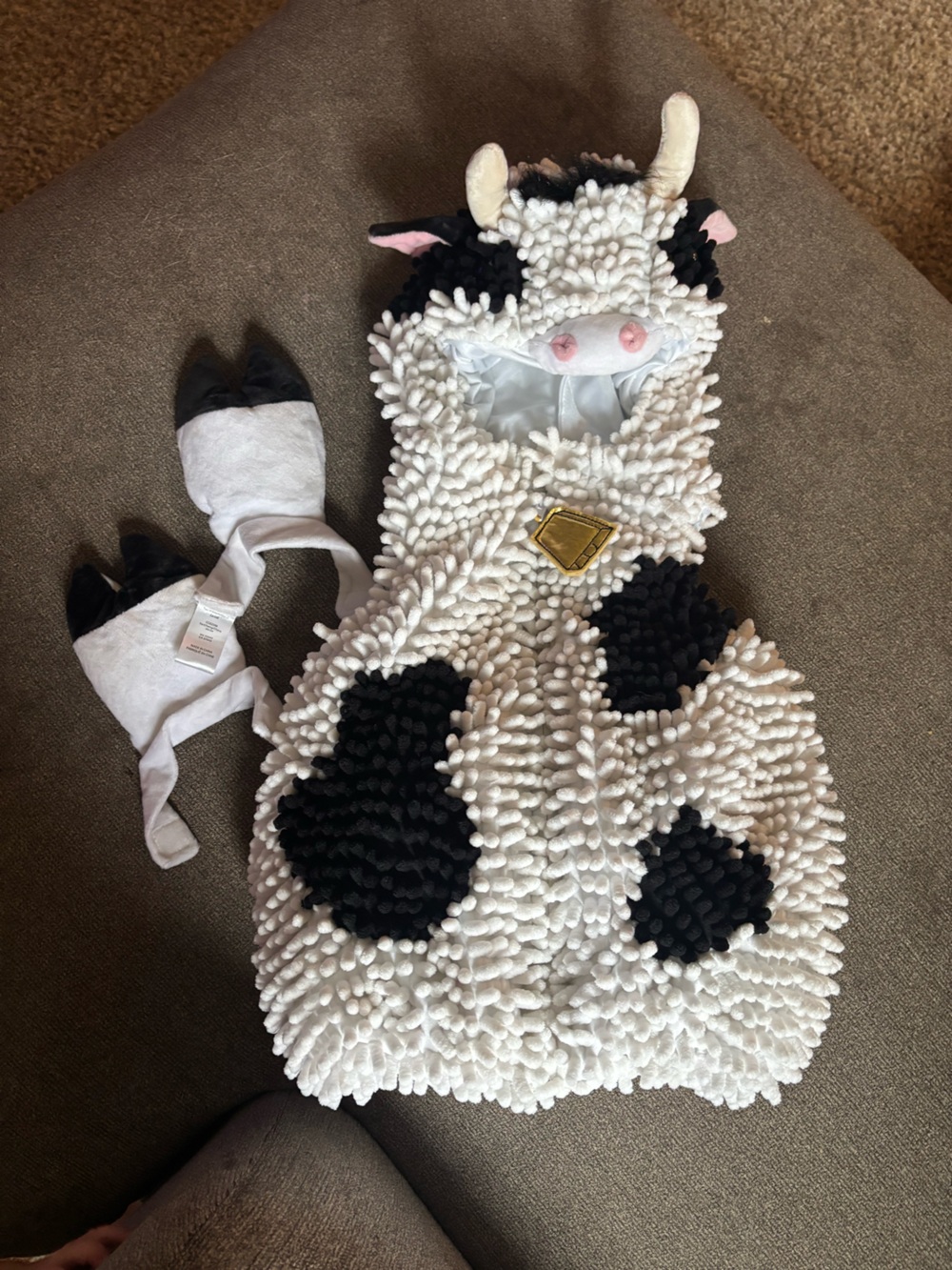 Toddler cow costume